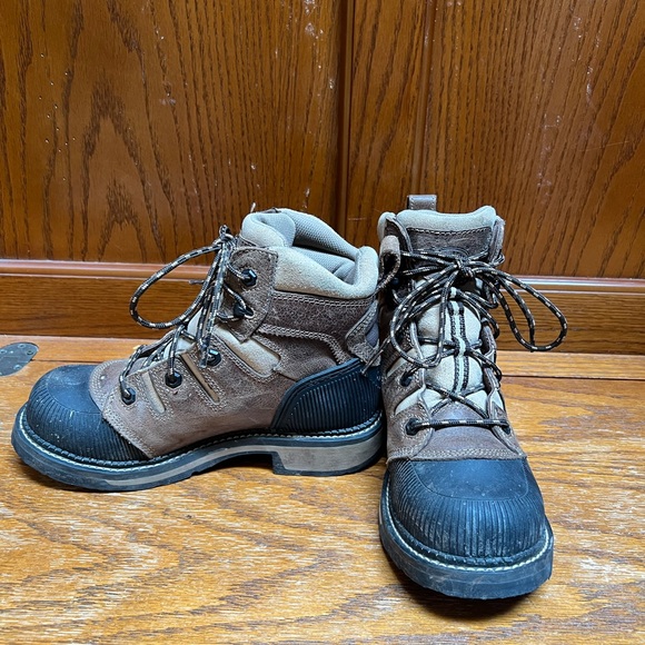 Justin Steeltoe Lace-up Boots - Size 7.5 - Picture 3 of 7